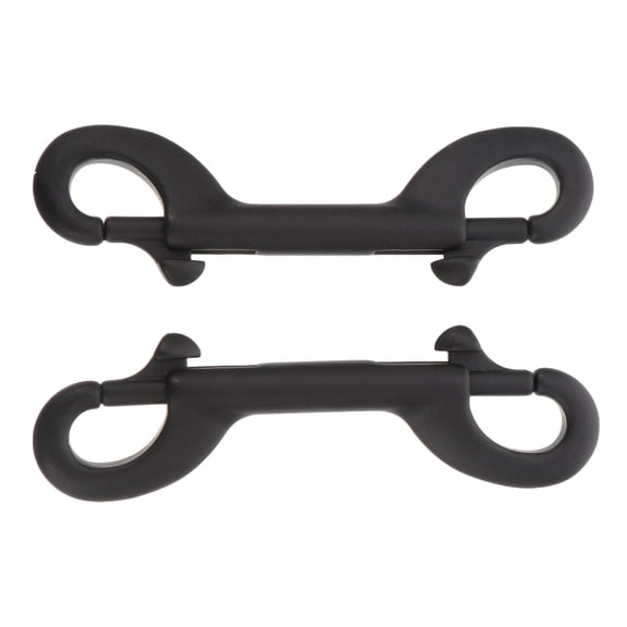 Amosfun 2Pcs Heavy Duty Black Double Ended Bolt Hook Snap Clip with Spring Loaded Closure