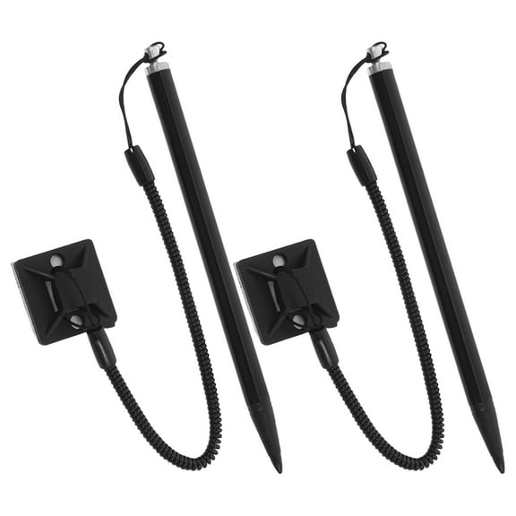 Amosfun 2Pcs Black Resistive Stylus Pen with Fixed Base and Precise Tip for Touchscreen Devices