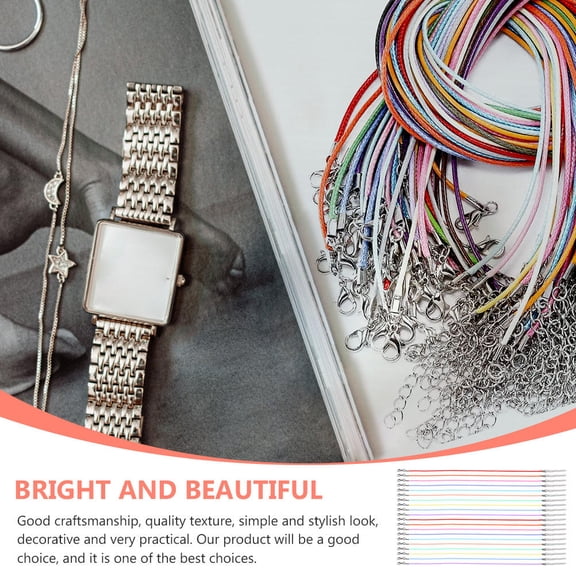 Amosfun Jewelry Making Wax Cords with Assorted Colors Pendant Hanging Chains for Crafting Accessories