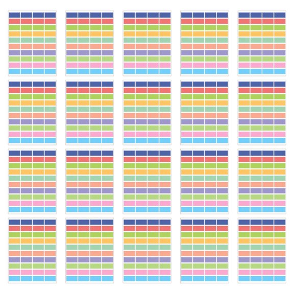 Amosfun 20 Sheets of Convenient Sticky Classification Labels Removable Label Stickers