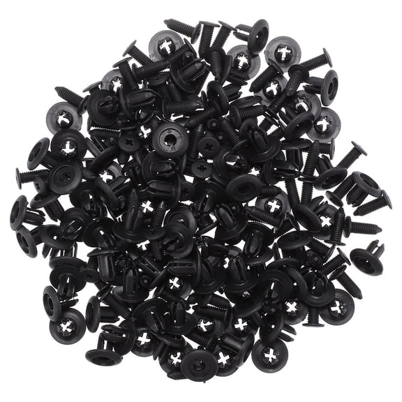 Amosfun 200Pcs Durable Black Plastic Kick Clips for Dishwasher Panels Home Replacement