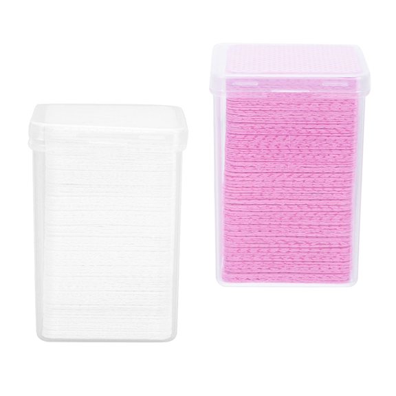 Amosfun 200pcs White Cotton Cleaning Pads for Eyelash Extensions and Glue Remover Ideal for Salon Use