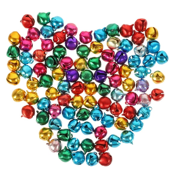 Amosfun 200Pcs Metal Bells for Crafts Assorted Color Vintage Decoration ...