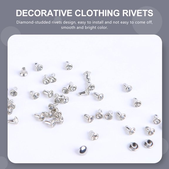 Amosfun 200Sets Handmade Rivets Easy to Install Rivets for Fabric and Clothes DIY
