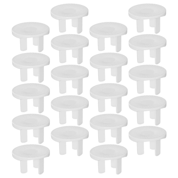 Amosfun 20Pcs Reusable White Outlet Covers with Easy Installation for Electrical Sockets