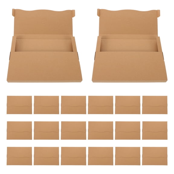 Amosfun 20Pcs Heavy Duty Khaki Kraft Paper Vinyl Record Mailers for Secure Mailing