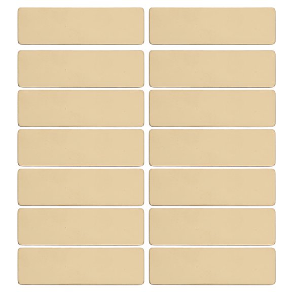 Amosfun 20Pcs Stainless Steel Engravable Name Plates Golden for DIY Home Labeling Use