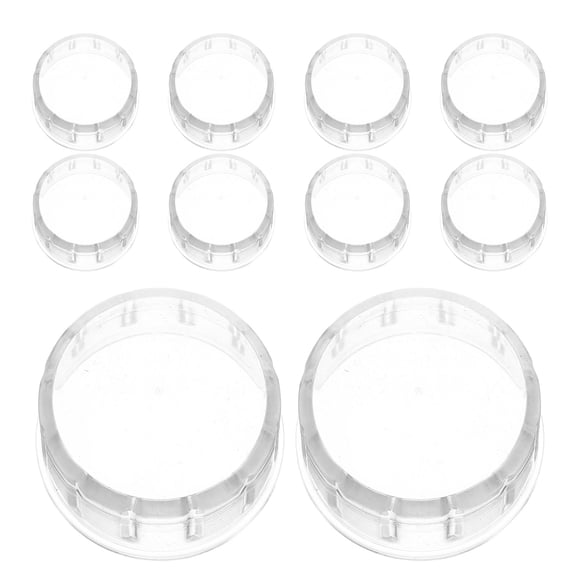 Amosfun 20Pcs Transparent Plastic Shaker Lids Replacement Caps Leakproof Cover for Juice Cups Cocktail Mixers