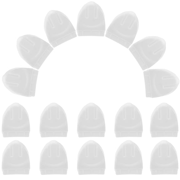 Amosfun 20Pcs White Plastic Fence Post Covers Decorative Caps for Outdoor Fence Frames