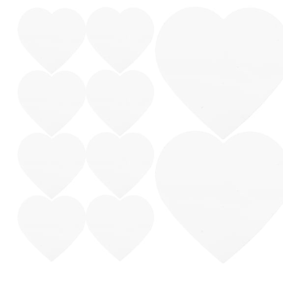 Amosfun 20Pcs White Sublimation Sticker Paper Heart Shaped Blank Stickers for DIY Heat Transfer and Scrapbooking