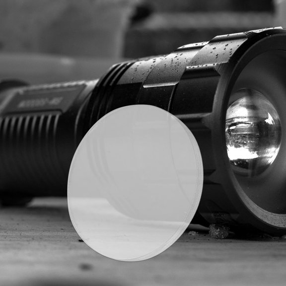 Amosfun 20pcs Flashlight Lens Replacement PC 5.6cm Dia 1.8mm Thickness
