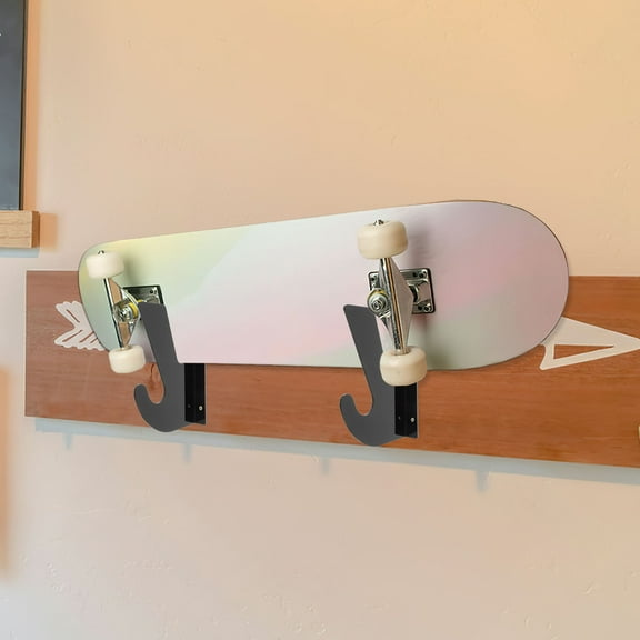 Amosfun 2Pack Acrylic Skateboard Hooks Wall Hangers with Modern Style for Living Room