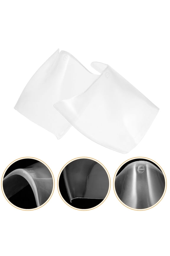 2Pairs Clear PP Shoe Toe Protector and Crease Guard Shoe Shaper for Athletic and Casual Shoes