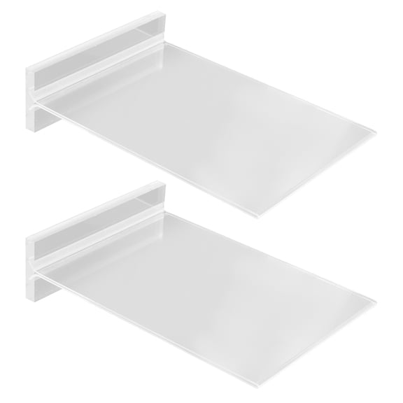 Amosfun 2Pcs Transparent Acrylic Menu Stand Stable Display Rack for Cafes and Retail Stores