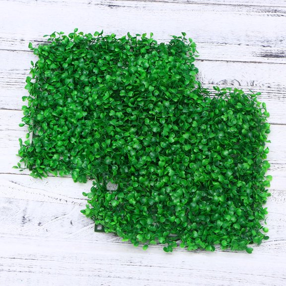 Amosfun 2Pcs Fake Grass for Backyard Gardening Realistic Green Artificial Grass