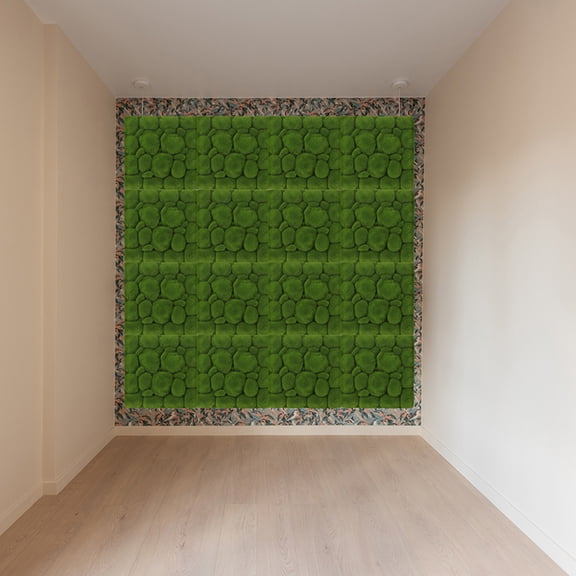 Amosfun 2Pcs Artificial Moss Panel Green Lightweight Foam for Micro Landscape and Home Wall Decor