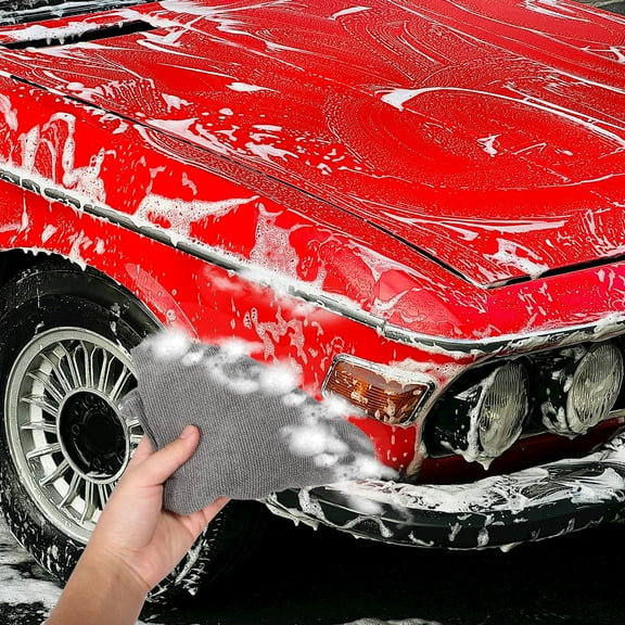 Amosfun 2Pcs Auto Absorb Water Towel Versatile Microfiber Car Drying Cloths Assorted Color