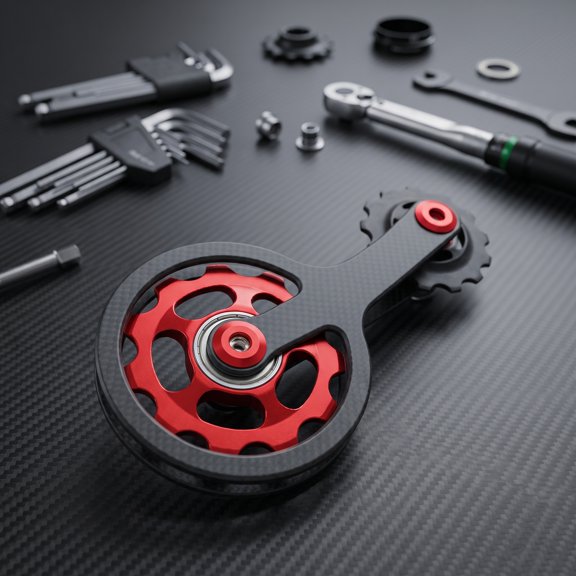 Amosfun 2-Pack Red Aluminum Alloy Rear Derailleur Pulley Compatible with 11T Gears