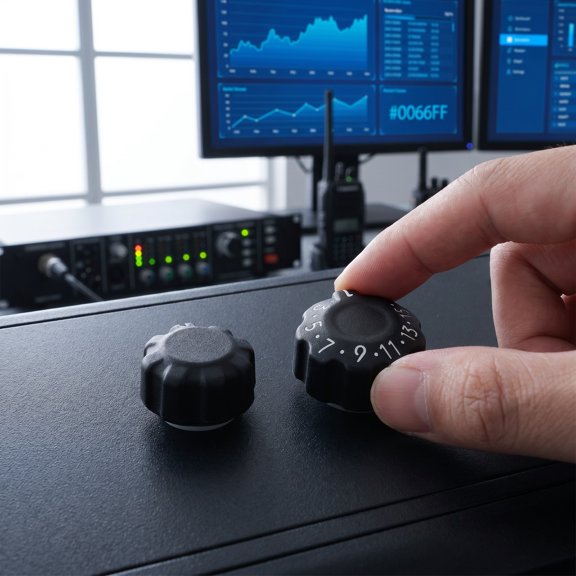 Amosfun Precision Black Plastic Volume Control Knob for Handheld Radios