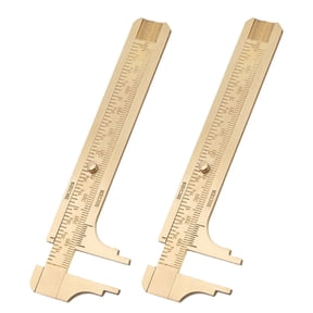 Amosfun 2-Pack Brass Pocket Caliper with Dual Scale Sliding Gauge Ruler, and Precise Measurement Tool for Accurate Use