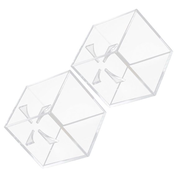 Amosfun 2Pcs Clear Acrylic Baseball Presentation Box with Stable Cradle and Stackable Design