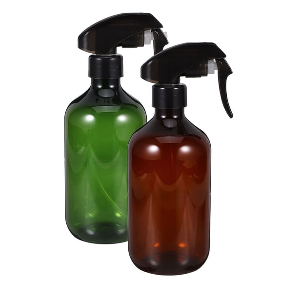 Amosfun 2Pcs Clear Plastic Spray Bottles with Stylish Design and Leak Resistant Fine Mist Sprayer