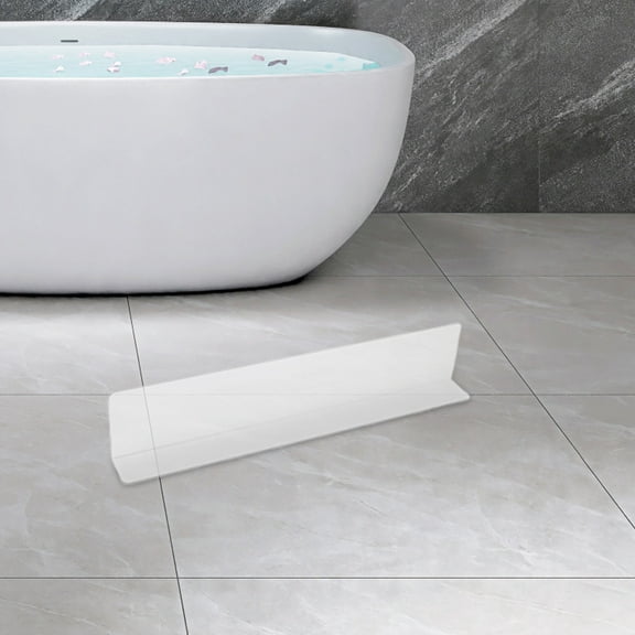 Amosfun 2Pcs Transparent Bathroom Splash Guard No Tool Installation Water Barrier for Tub and Sink