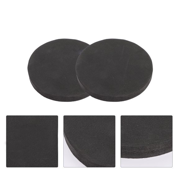 Amosfun 2Pcs Drum Skin Patch Black Easy to Clean Protective Pads for Drum Kit Reinforcement
