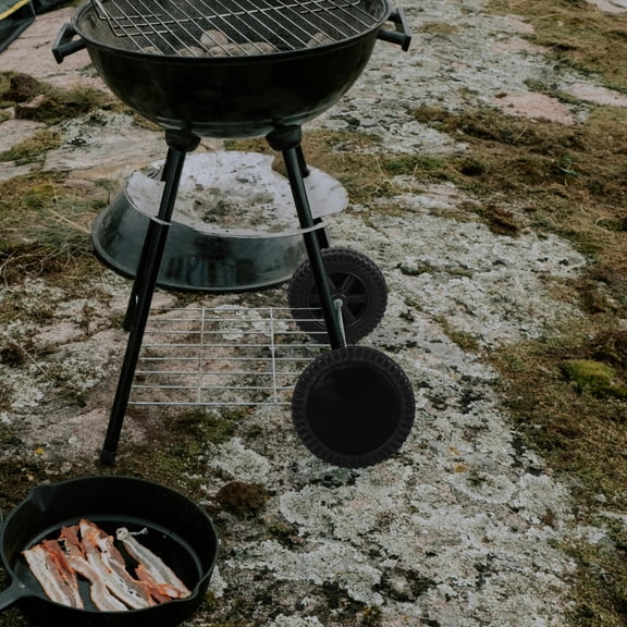 Amosfun 2Pcs Universal Grill Wheels Replacement Kit Black Swivel Caster Wheels for Gas Grill Cart