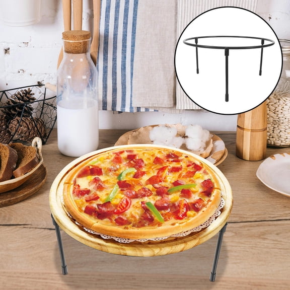 Amosfun 2Pcs Electroplated Metal Pizza Display Stand with Non Slip Feature for Party Serving