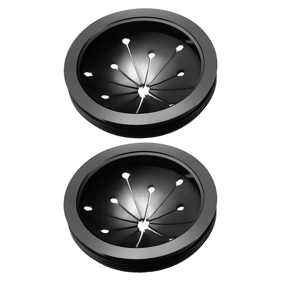 Amosfun 2Pcs Garbage Disposal Splash Guard Black Sink Collar for Kitchen Sink Drain Protection