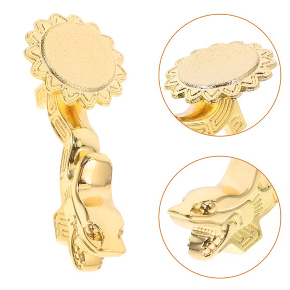 Amosfun 2Pcs Metal Chopstick Rest Dragon Head Shape Plated Gold for Kitchen Tableware