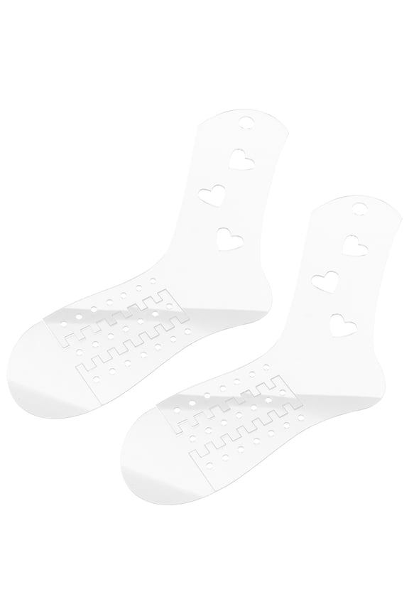 2Pcs Sock Blocking Forms for Knitting Acrylic Sock Holders Transparent Thin Easy to Store