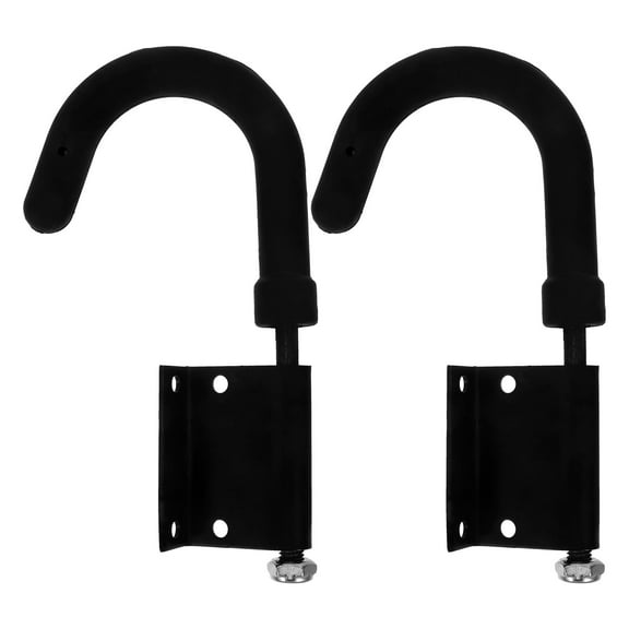 Amosfun 2Pcs Heavy Duty Ladder Hooks for Roof Rack and Wall Use Black Extension Ladder Accessories