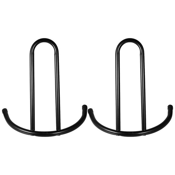 Amosfun 2Pcs Portable Bike Holder Black Metal Scooter Stand Easy to Carry and Install