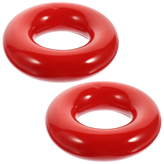 Amosfun 2Pcs Red Golfing Training Rings Iron Weighted Practice Tool to Build Muscle and Increase Distance