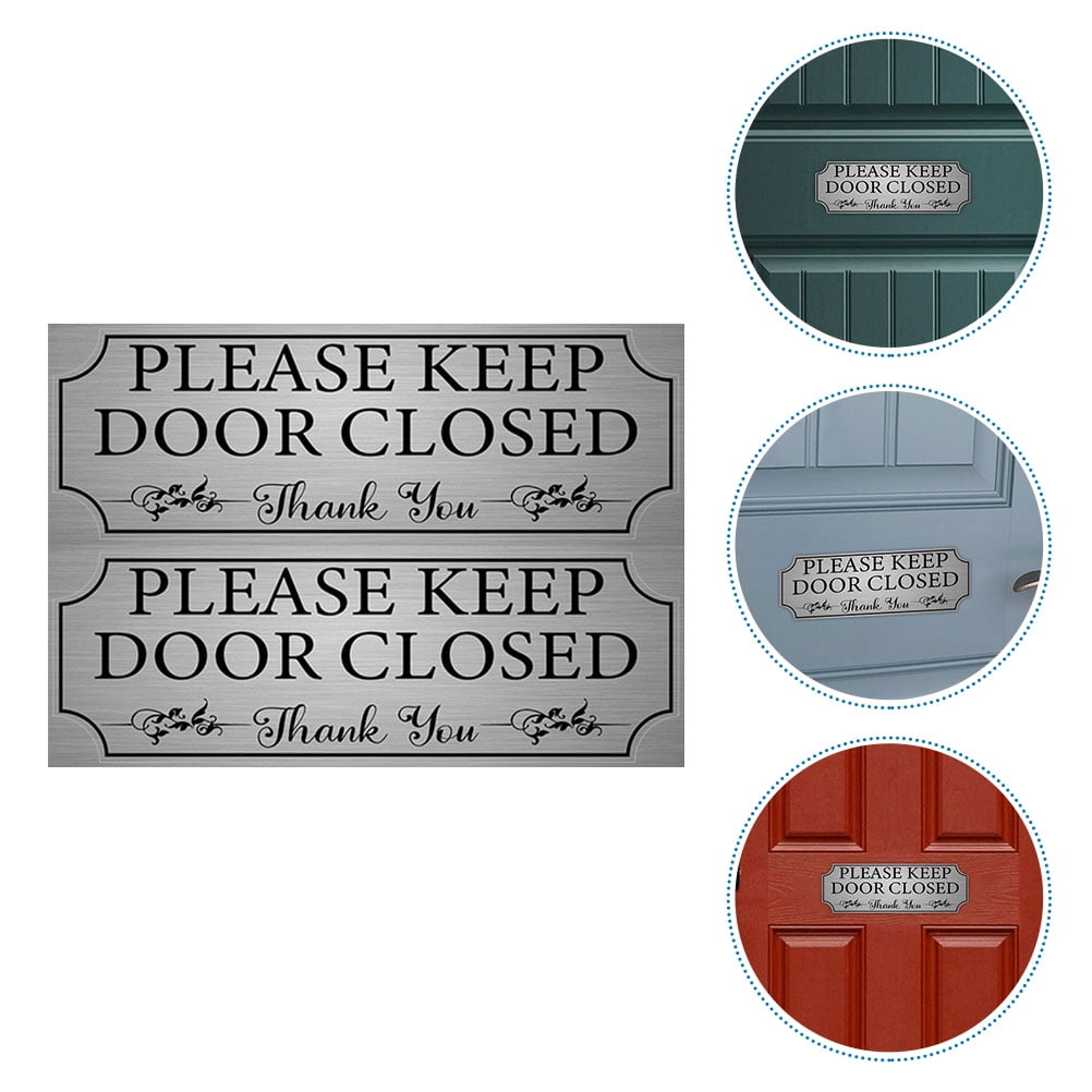 Amosfun 2Pcs Minimalist Keep Door Closed Sticker for Storage and Office ...
