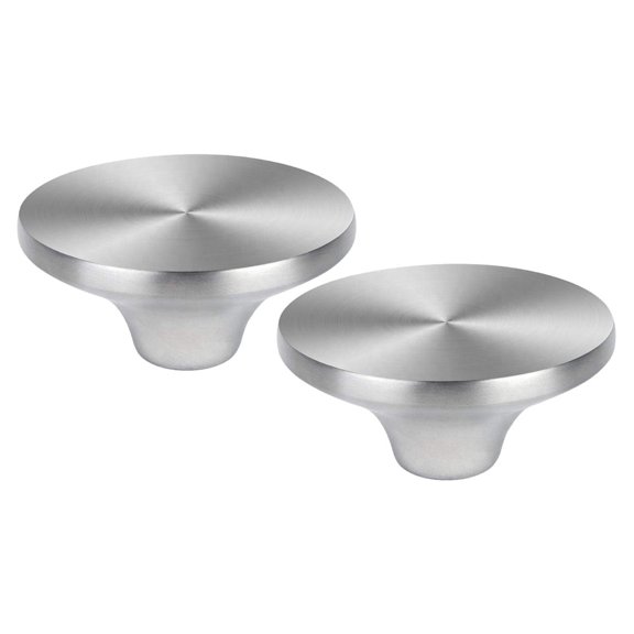 Amosfun 2Pcs Kitchen Pot Lid Handles Stainless Steel Universal Nonslip Replacement Knobs Plated Silver
