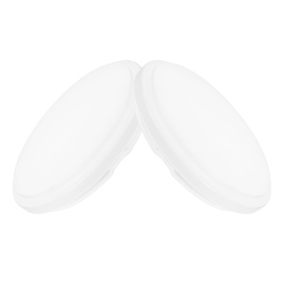 Amosfun 2Pcs Lightweight PVC Ceiling Light Shade with Snap Design White Round Cover