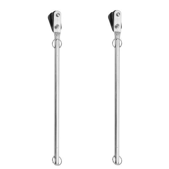 Amosfun 2Pcs Marine Grade Stainless Steel Yacht Flagpole with Smooth Raising and Low Maintenance