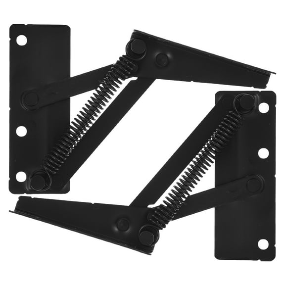 Amosfun 2Pcs Multipurpose Black Spring Hinges for Sofa Angle Mechanism and Furniture Lift Up Applications