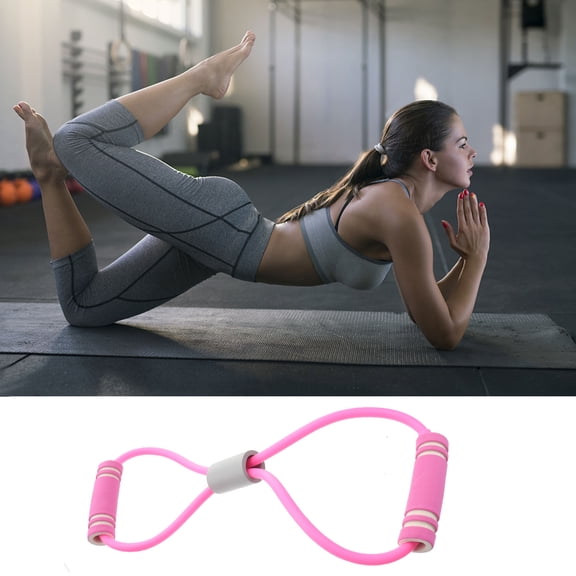 Amosfun 2Pcs Pink Pull Rope Fitness Equipment with Widen Design for Uniform Force