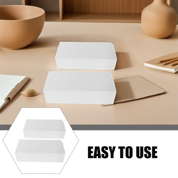 Amosfun 2Pcs Polystyrene for Crafting White PS Foam Arrangements Sculpting Foams Blocks