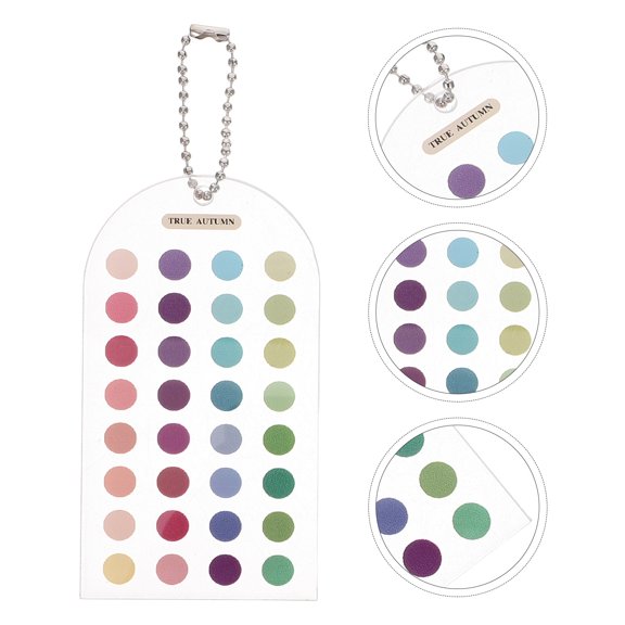 Amosfun 2Pcs Portable Color Analysis Template Cards Lightweight Acrylic Fashion Styling Tool