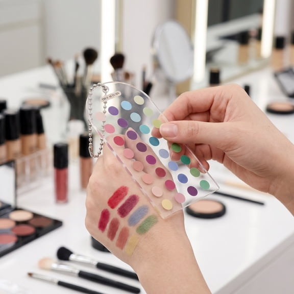 Amosfun 2-Pack Scratch-Resistant Acrylic Color Analysis Template Cards for Makeup Matching and Clothing Coordination