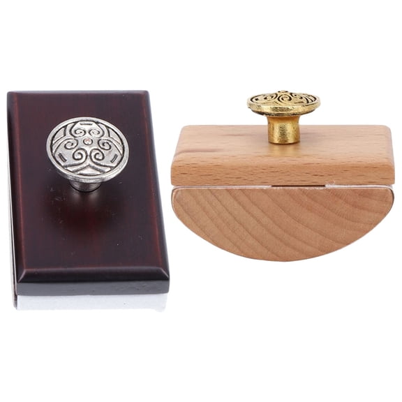 Amosfun 2Pcs Wooden Rocker Blotter Ink Absorbent Tool for Fountain Pen Quick Drying