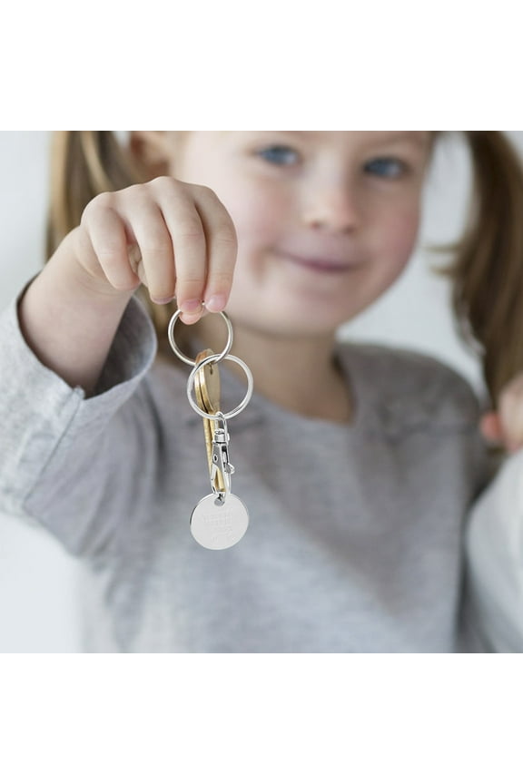 Stainless Steel Keychain Quarter Holder for Shopping Carts, Practical and Stylish 2-Pack Accessory