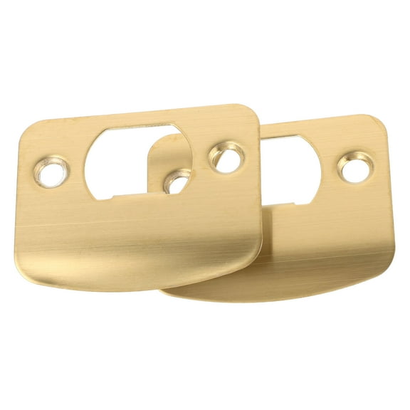 Amosfun 2Pcs Golden Deadbolt Plate Metal Cover for Enhanced Door Security and Style