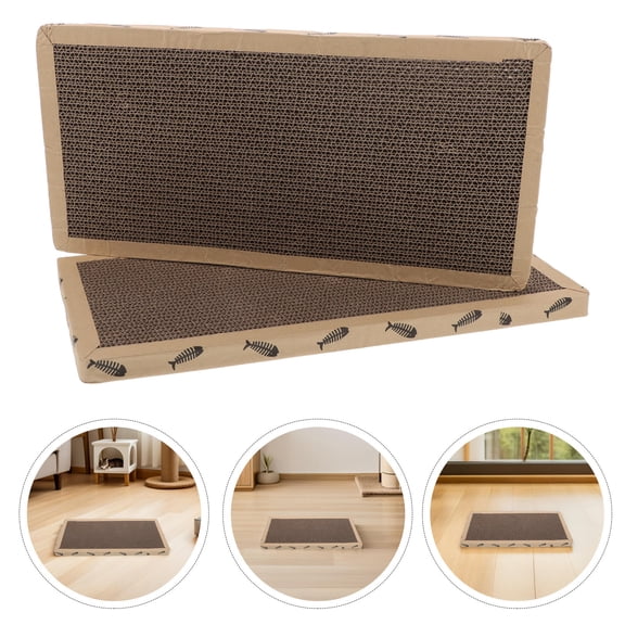 Amosfun 2-Pack Sisal Cat Scratching Pads with Reinforced Edges, Furniture Protector for Cats and Kittens