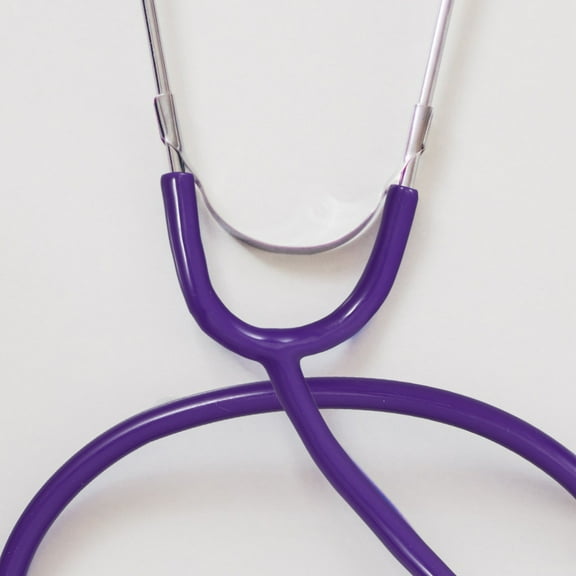 Amosfun 2Pcs Purple Plastic Stethoscope Extension Tubes Y Shaped Durable Replacement for Accurate Sound Transmission